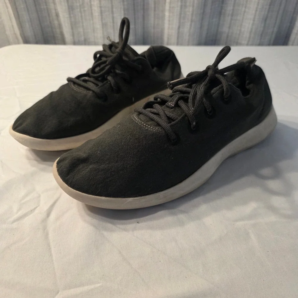 Allbirds Wool Runners Sneakers Walking Mens 10 Black Merino WoolComfort Shoes